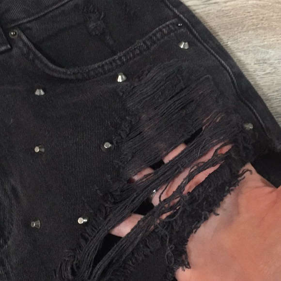 Topshop high waisted Denim shorts - Picture 8 of 16